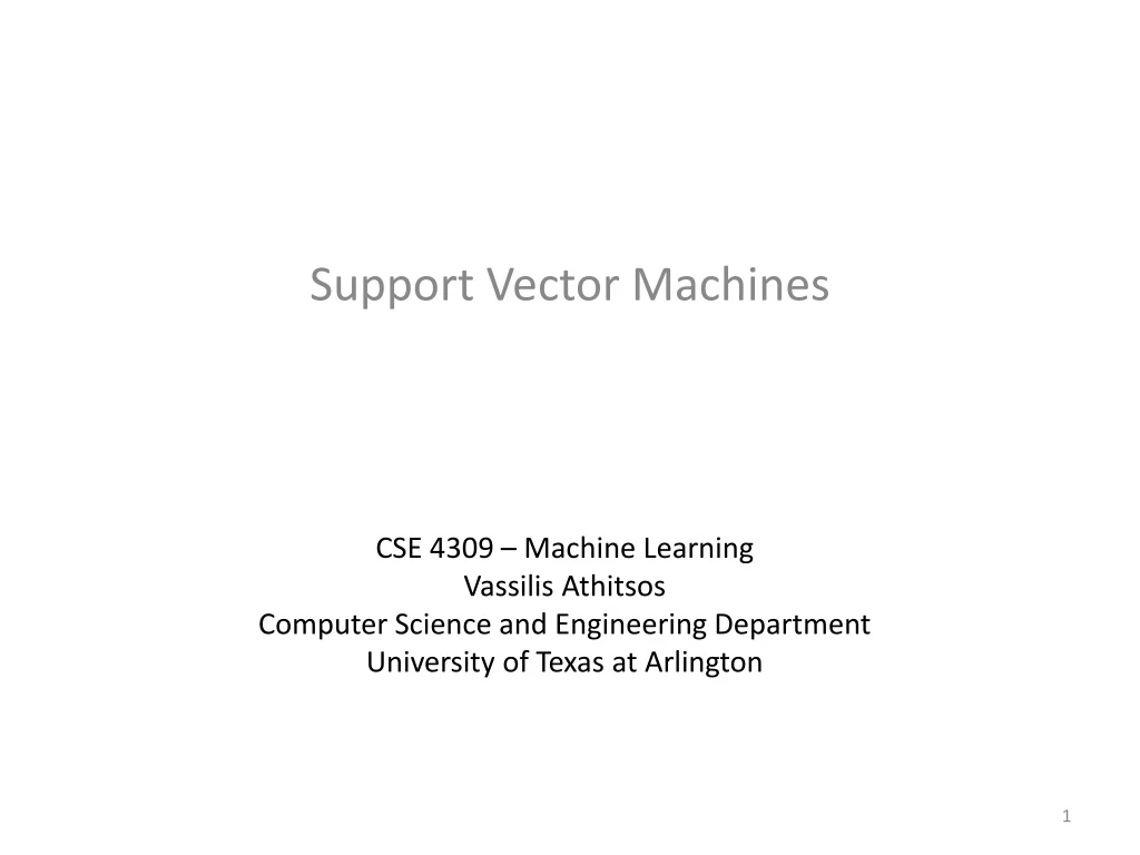 support vector machines