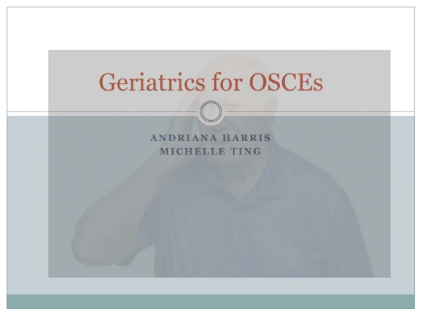 Geriatrics for OSCEs