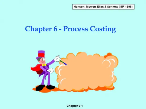Chapter 6 - Process Costing
