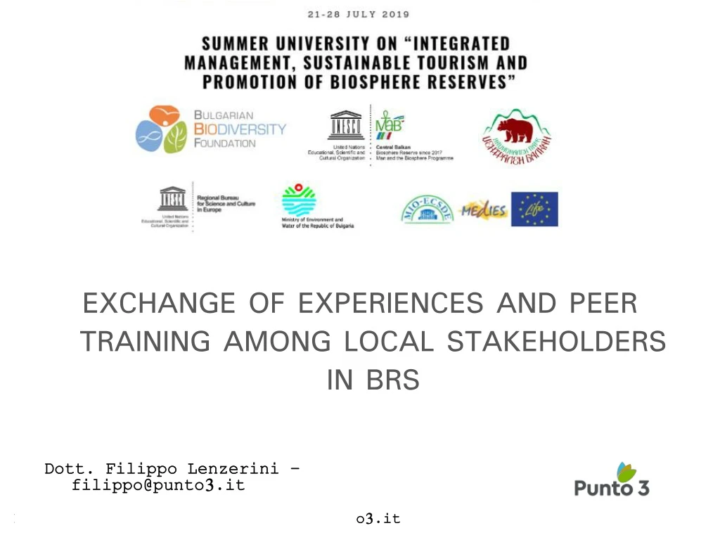 exchange of experiences and peer training among local stakeholders in brs