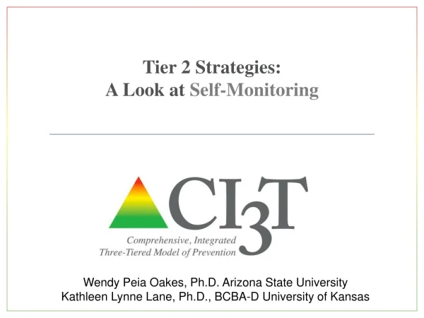 Tier 2 Strategies: A Look at Self-Monitoring