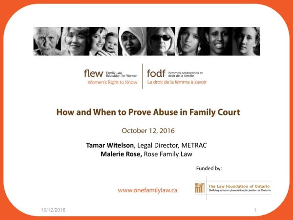 How and When to Prove Abuse in Family Court October 12, 2016