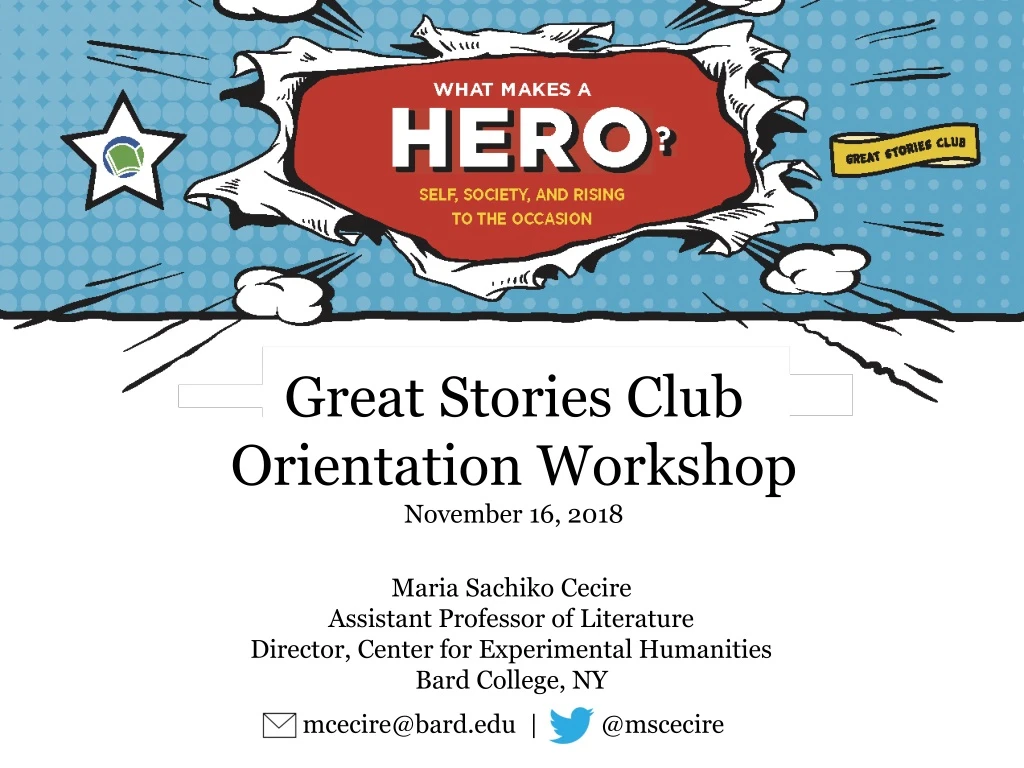 great stories club orientation workshop november