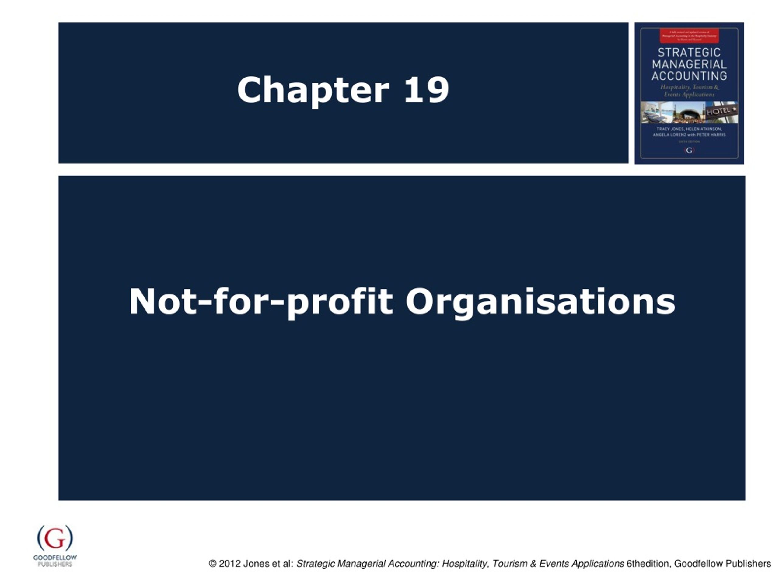 Not-for-Profit Organizations in Hospitality, Tourism, and Events - slide 1