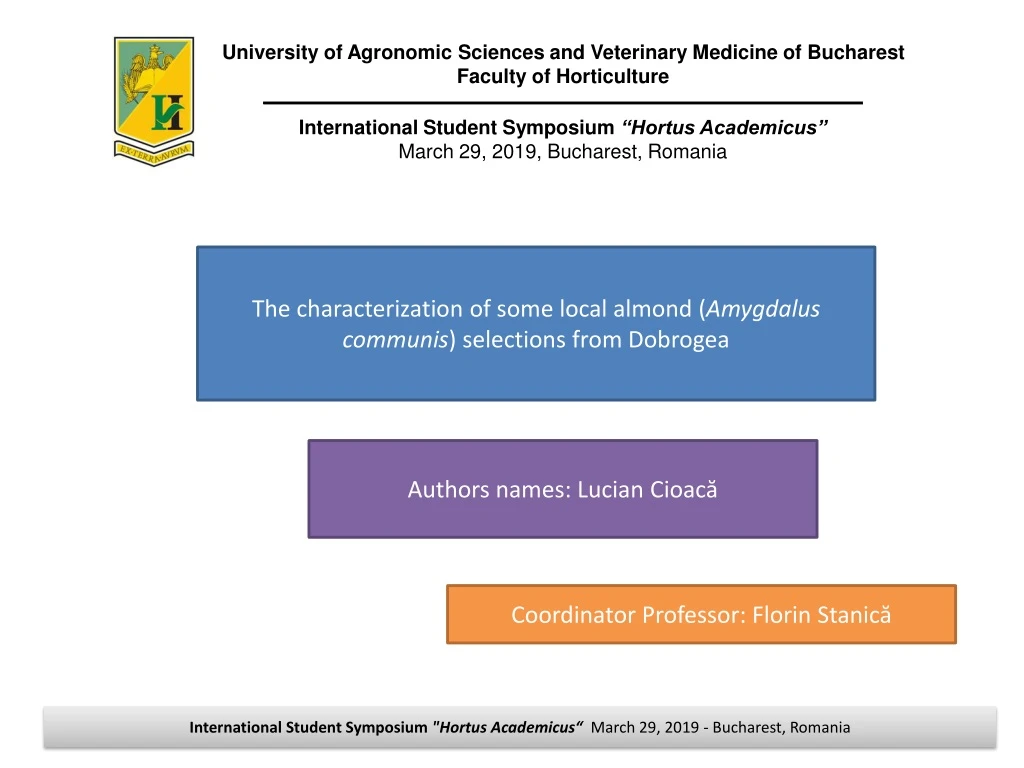 university of agronomic sciences and veterinary