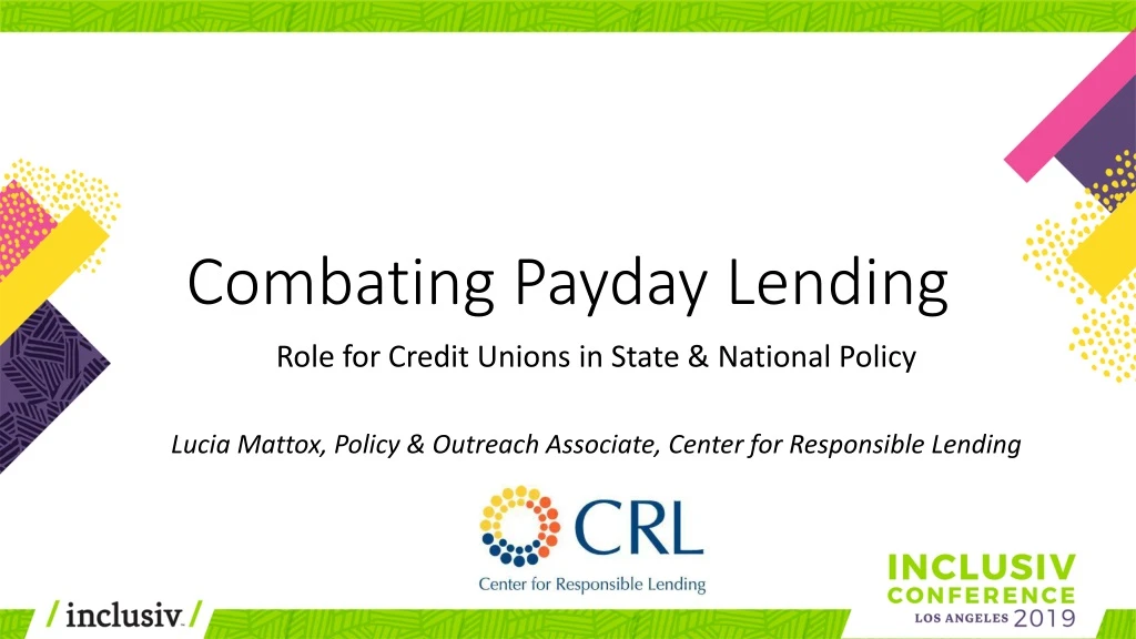 combating payday lending