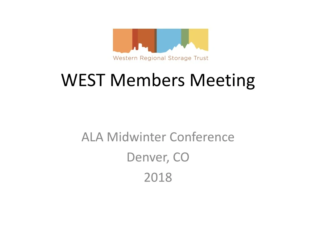 west members meeting