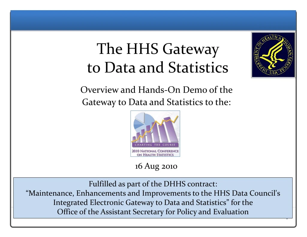 the hhs gateway to data and statistics