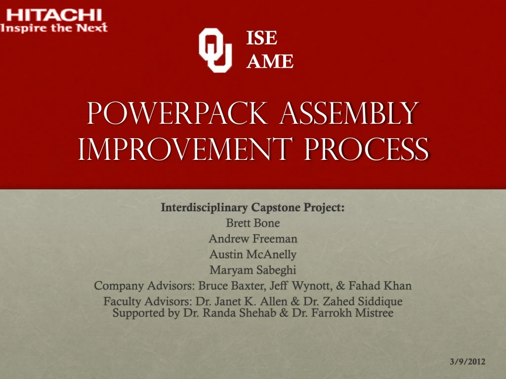 powerpack assembly improvement process