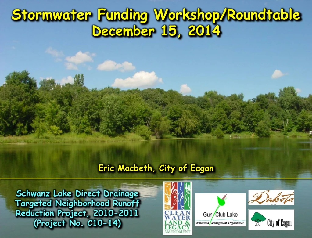 stormwater funding workshop roundtable december