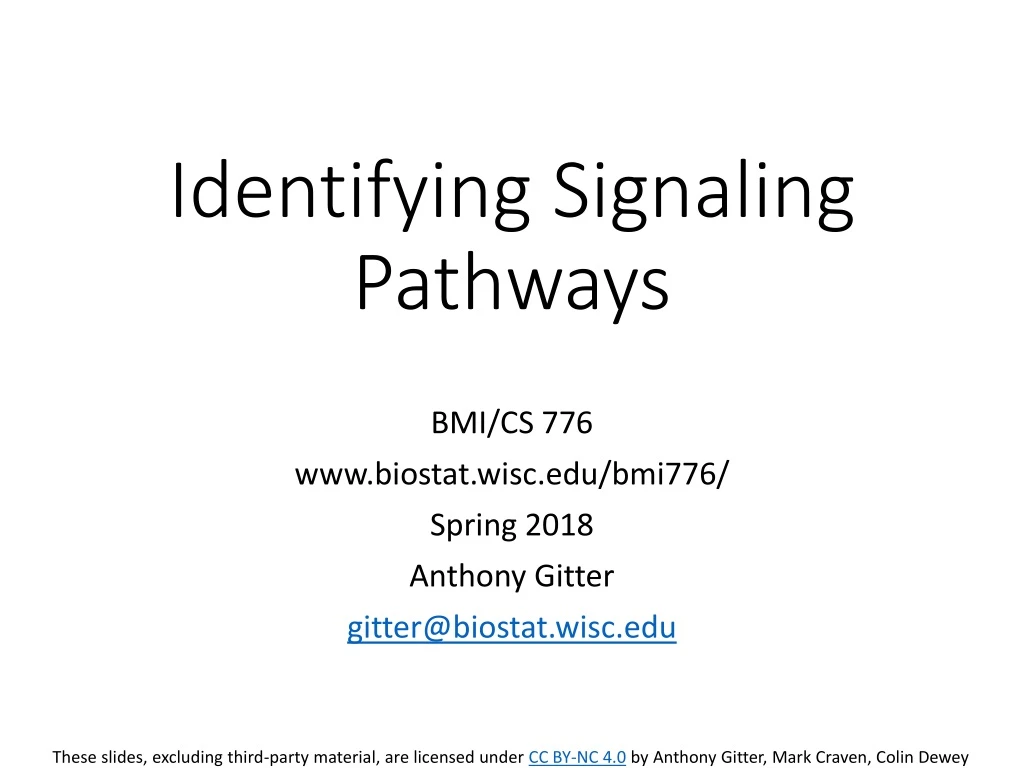 identifying signaling pathways