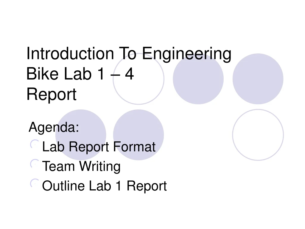 introduction to engineering bike lab 1 4 report