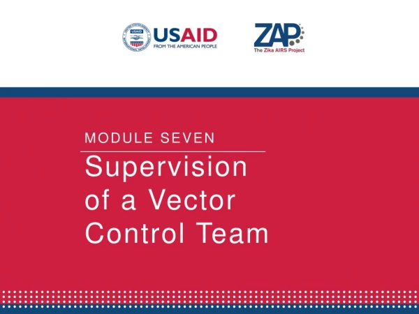 Supervision of a Vector Control Team