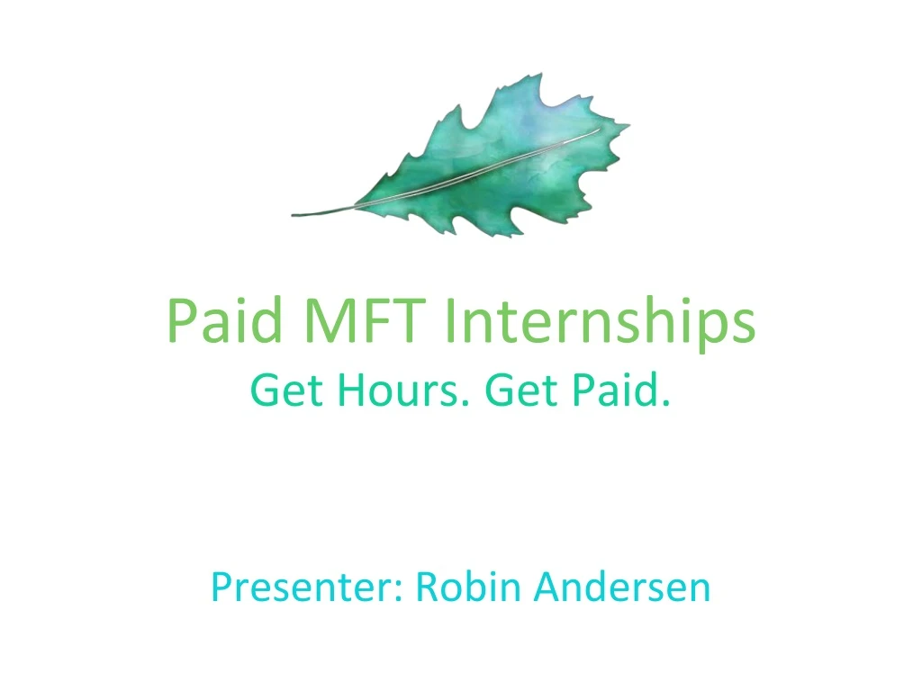 paid mft internships