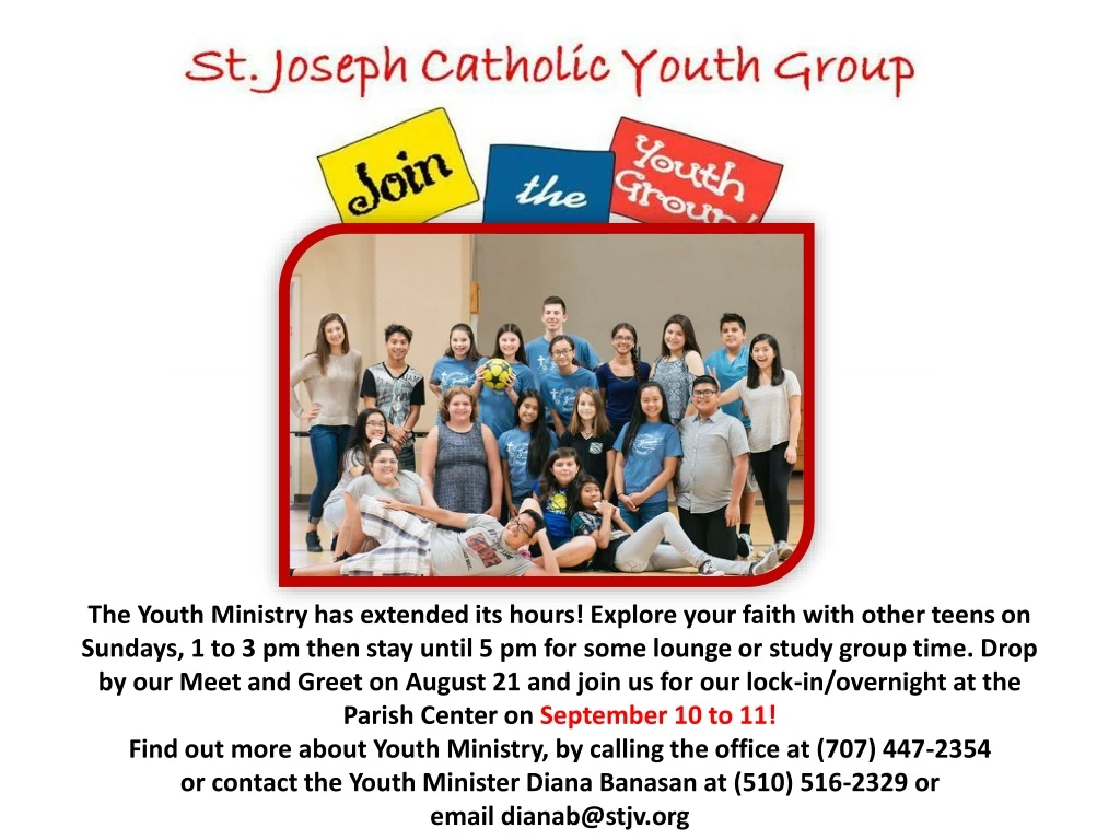 the youth ministry has extended its hours explore