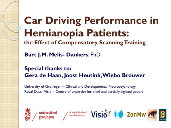 Car Driving Performance in Hemianopia Patients: the Effect of Compensatory Scanning Training