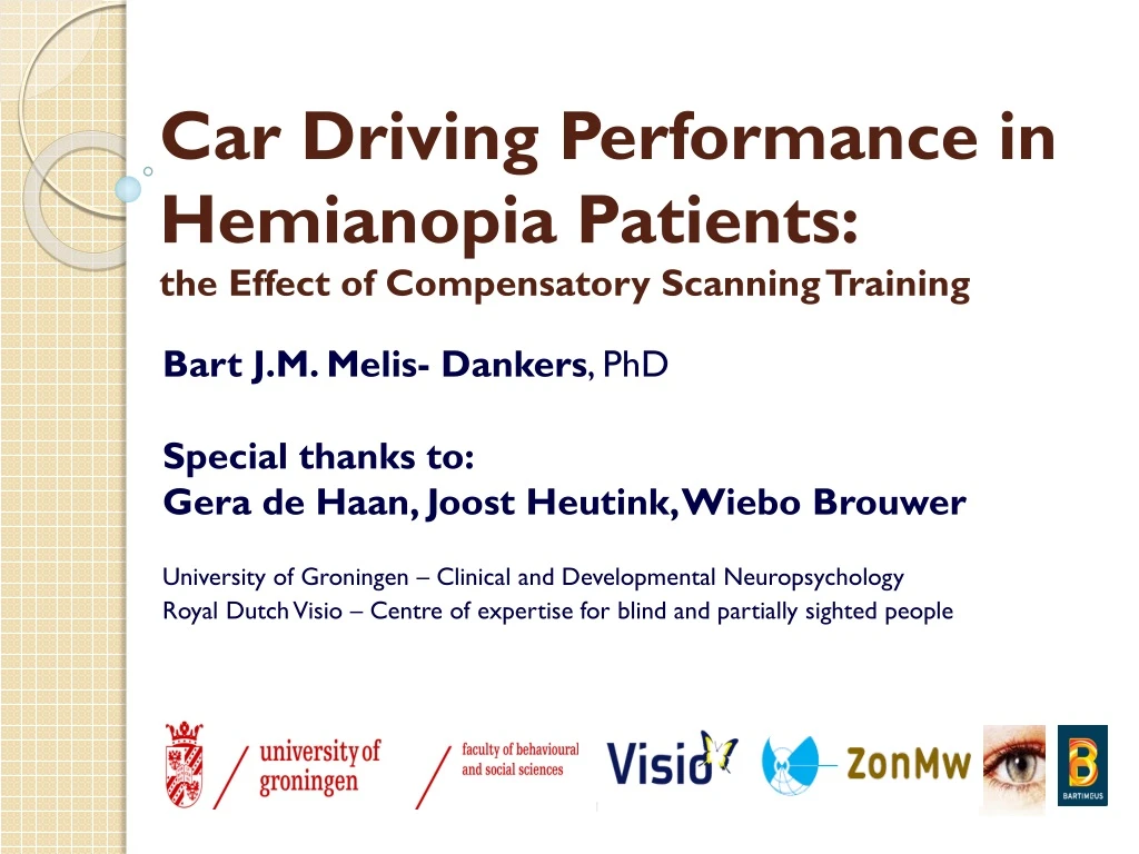 car driving performance in hemianopia patients the effect of compensatory scanning training