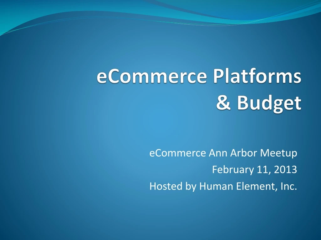 ecommerce platforms budget