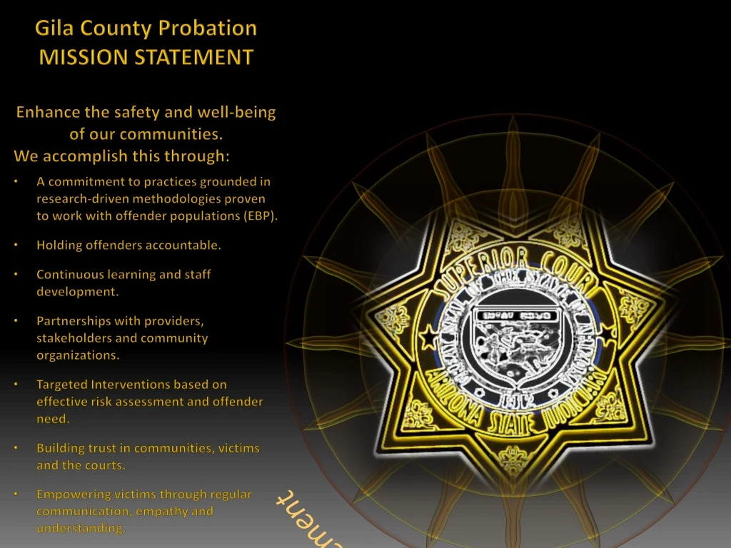 gila county probation mission statement enhance