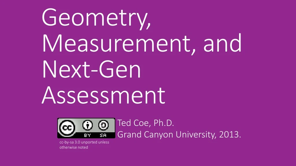 palo verde geometry measurement and next gen assessment