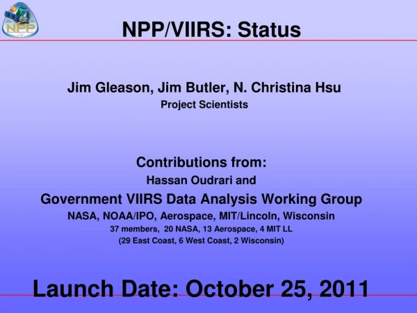 NPP/VIIRS: Status