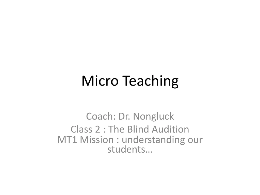 micro teaching