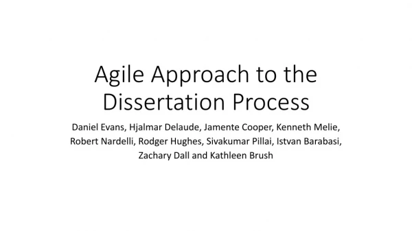 Agile Approach to the Dissertation Process