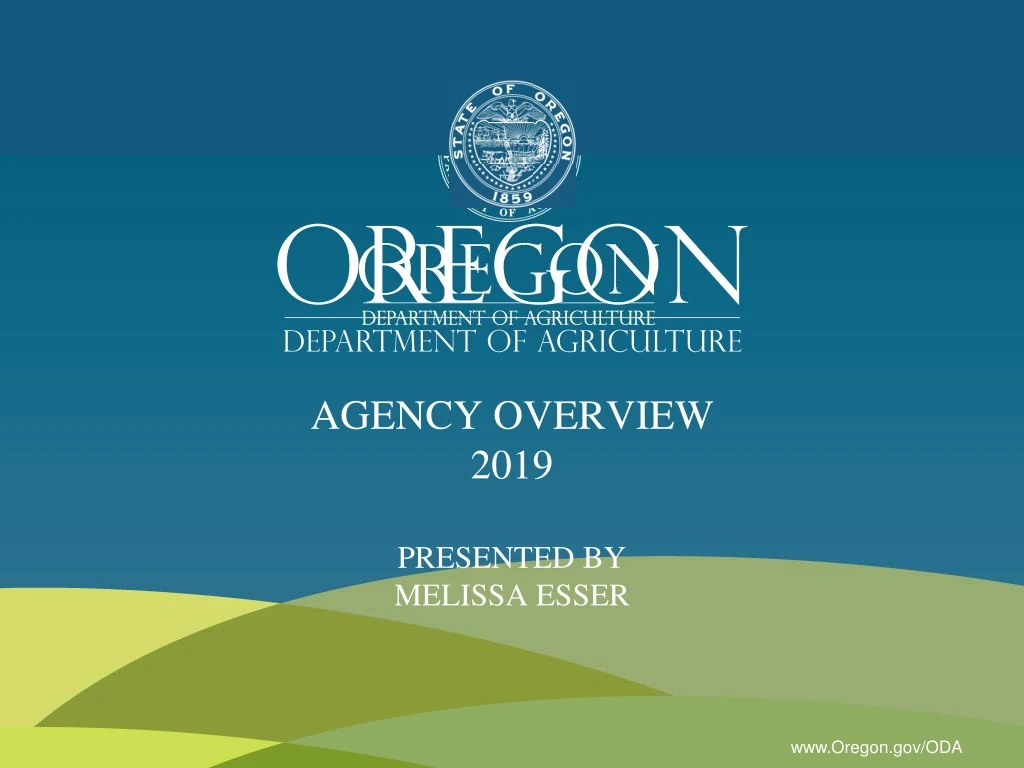 agency overview 2019 presented by melissa esser