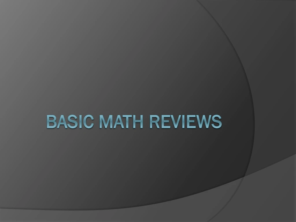 basic math reviews