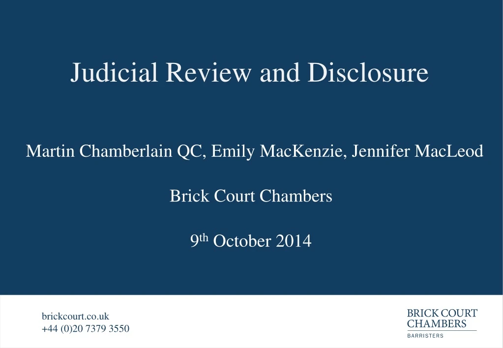 judicial review and disclosure