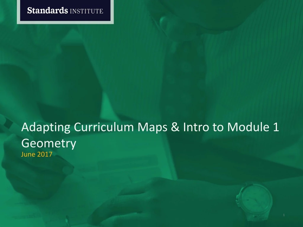 adapting curriculum maps intro to module