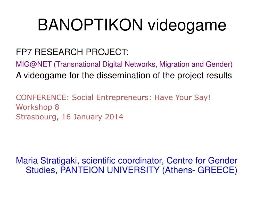 banoptikon videogame