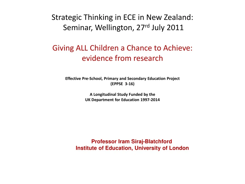 strategic thinking in ece in new zealand seminar