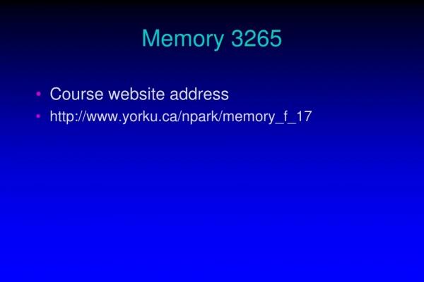 Memory 3265