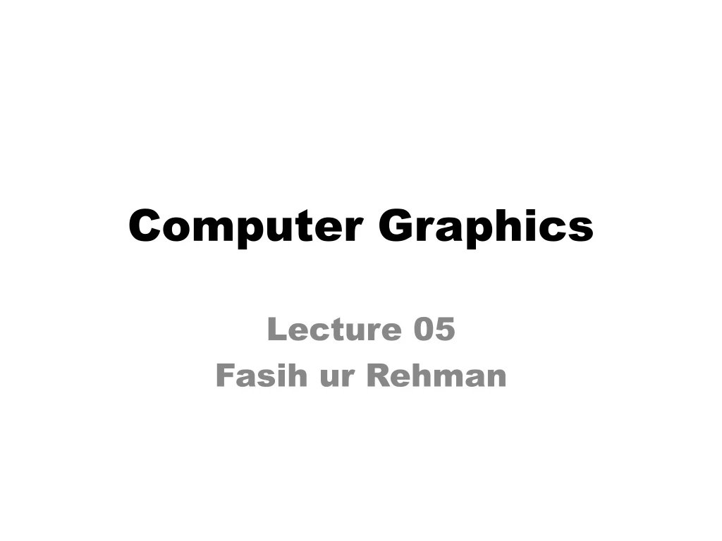 computer graphics