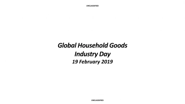 Global Household Goods Industry Day 19 February 2019