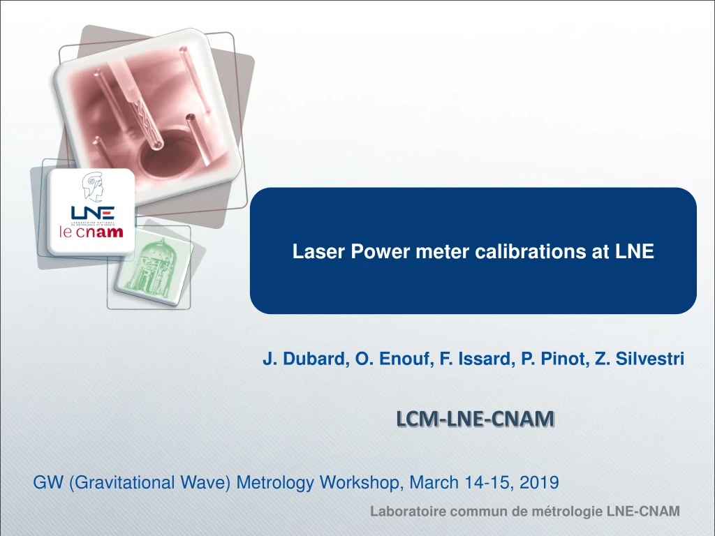 laser power meter calibrations at lne