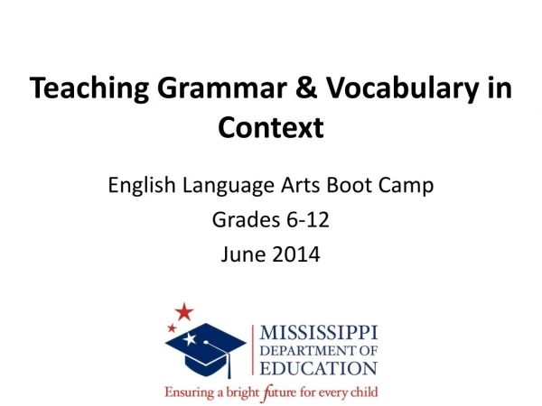Teaching Grammar &amp; Vocabulary in Context