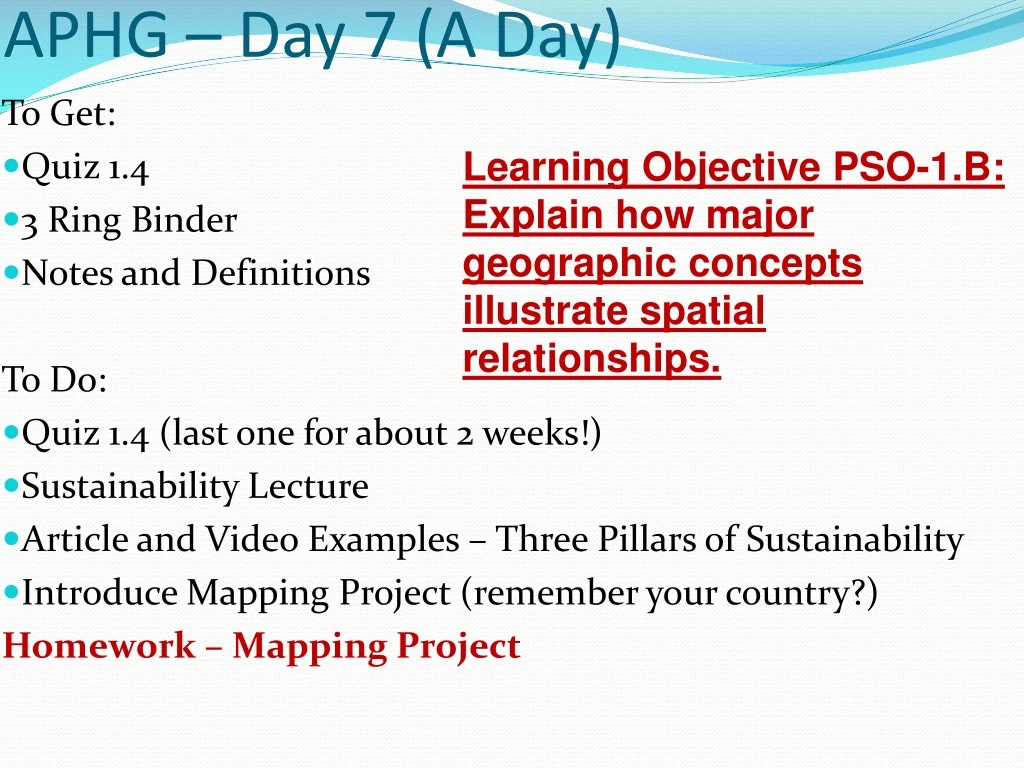 aphg day 7 a day