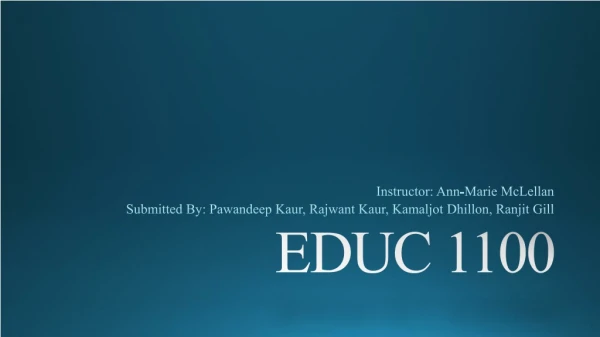 EDUC 1100