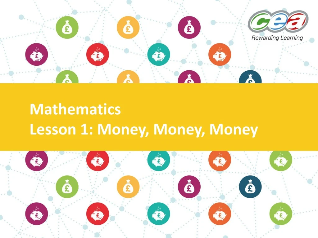 mathematics lesson 1 money money money