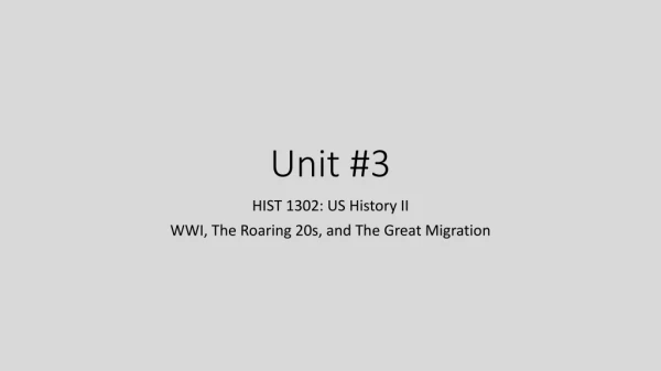 Unit #3