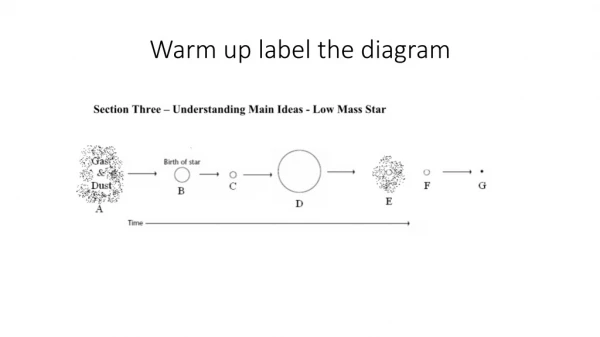 Warm up label the diagram