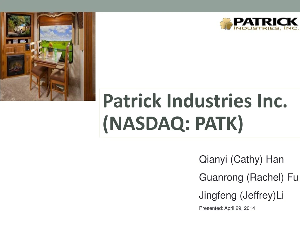 patrick industries inc nasdaq patk