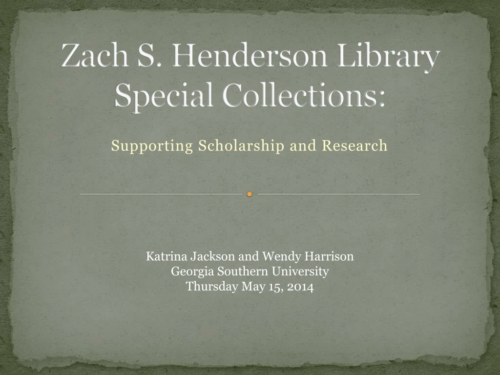 zach s henderson library special collections