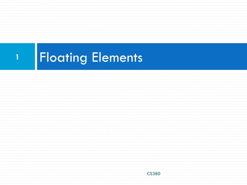 floating elements