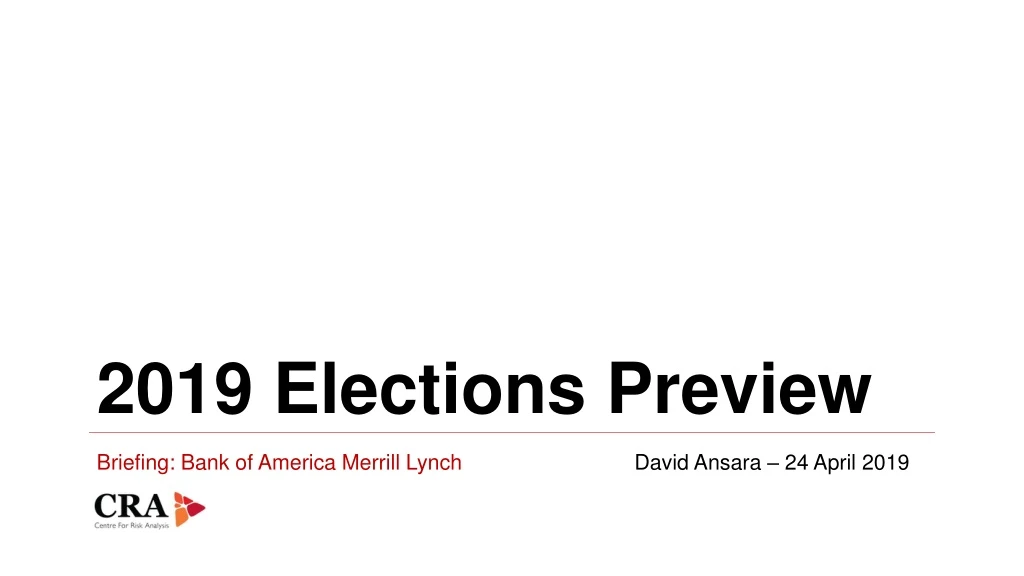 2019 elections preview