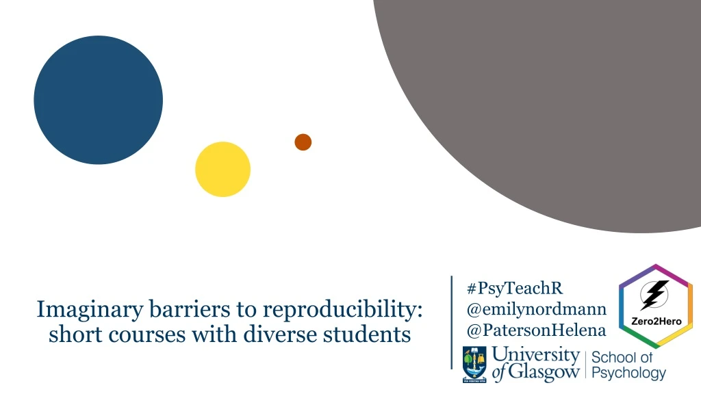 imaginary barriers to reproducibility short courses with diverse students