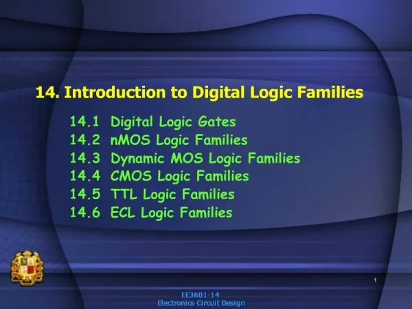 14. Introduction to Digital Logic Families