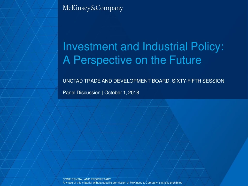 investment and industrial policy a perspective on the future